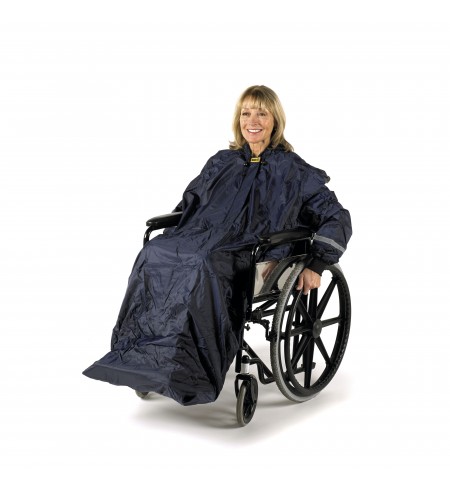 Chubasquero con mangas Splash para silla de ruedas -M
